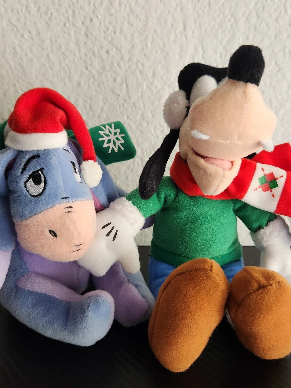 Disney Eeyore & Goofy Small Holiday Christmas Plush Stuffed Animals 6in-9in